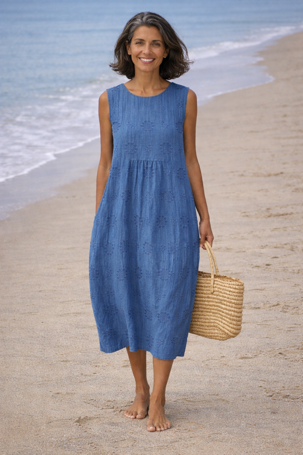 Sara | Vestido midi estampado, elegante y versátil