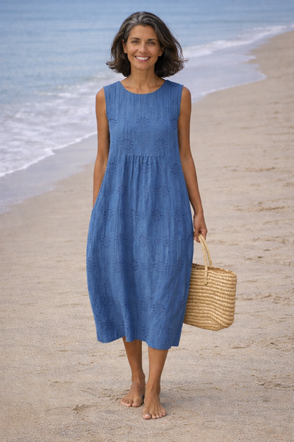 Sara | Vestido midi estampado, elegante y versátil