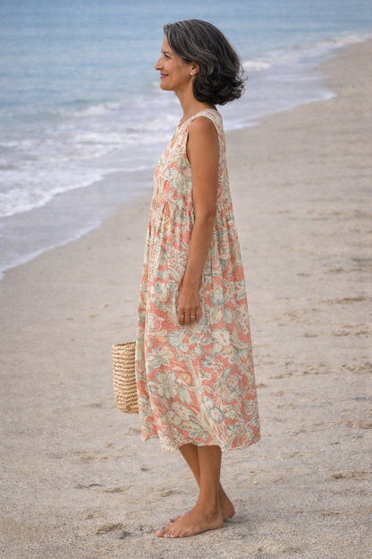 Belén | Vestido Midi Floral: Elegancia con Estampado Floral