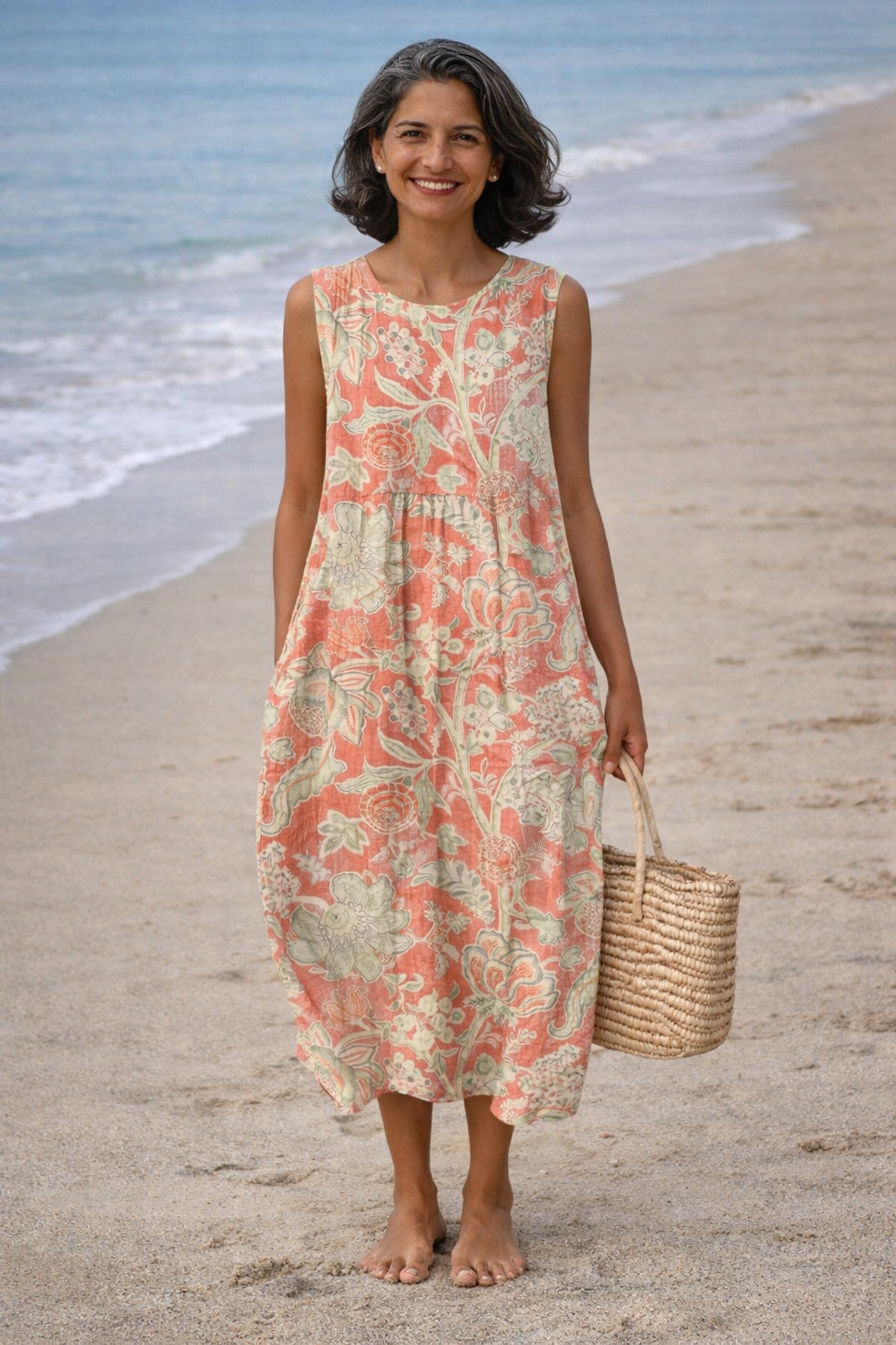 Belén | Vestido Midi Floral: Elegancia con Estampado Floral