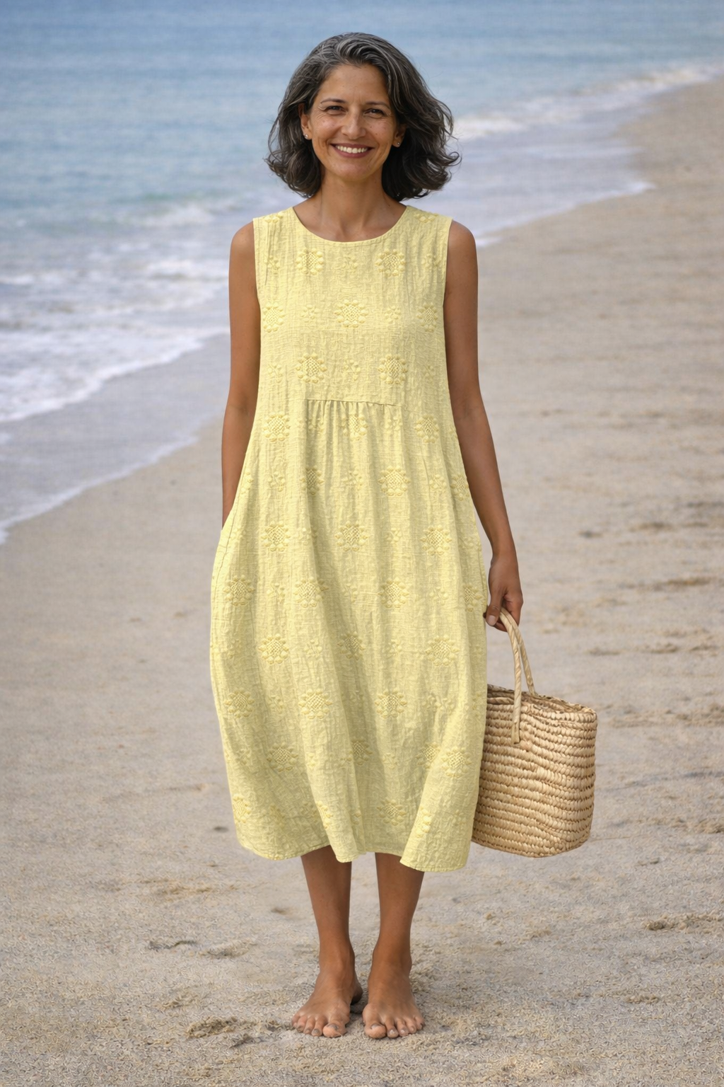 Sara | Vestido midi estampado, elegante y versátil
