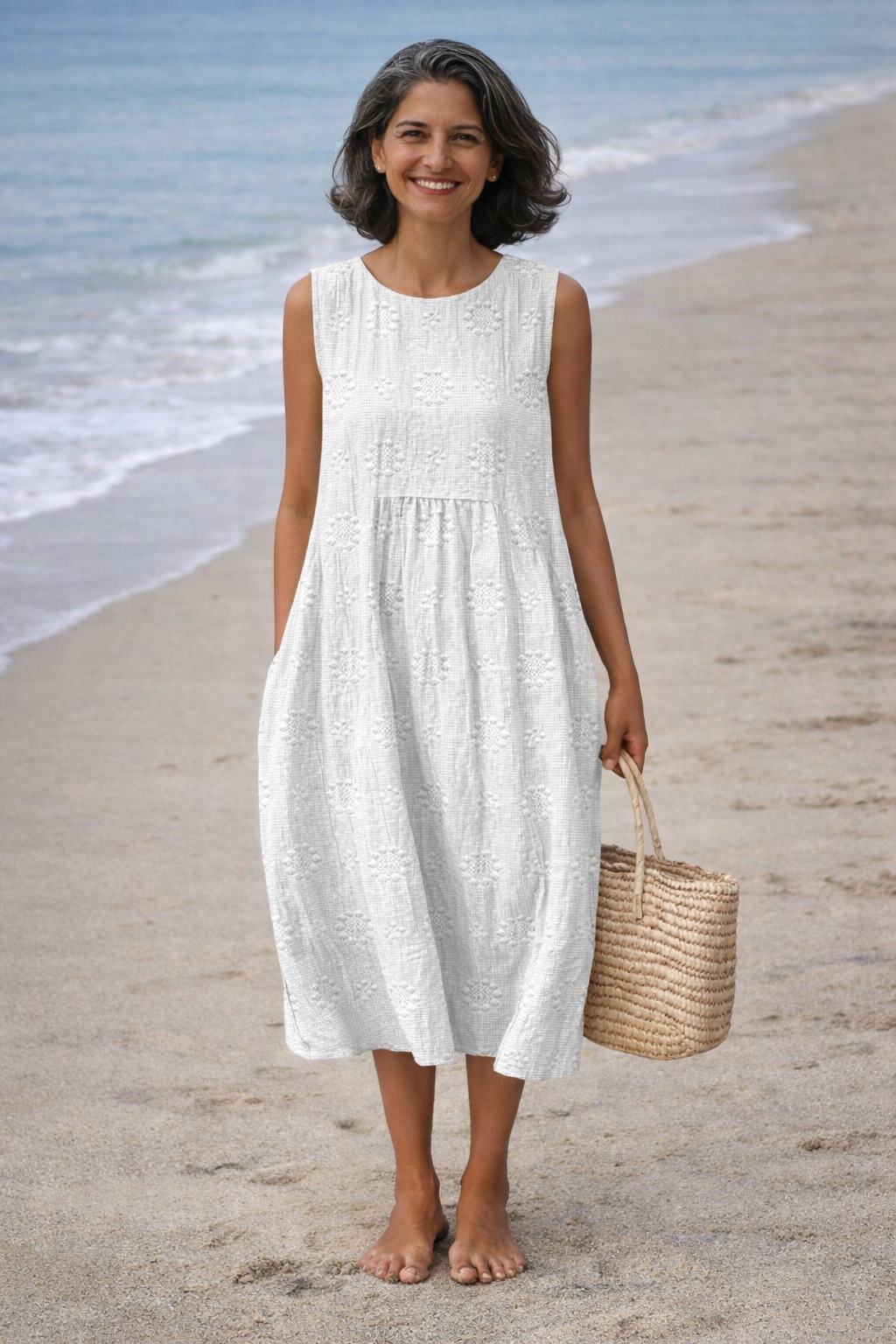 Sara | Vestido midi estampado, elegante y versátil