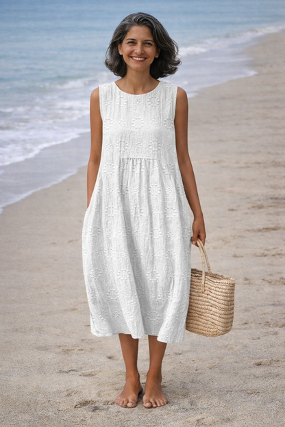 Sara | Vestido midi estampado, elegante y versátil