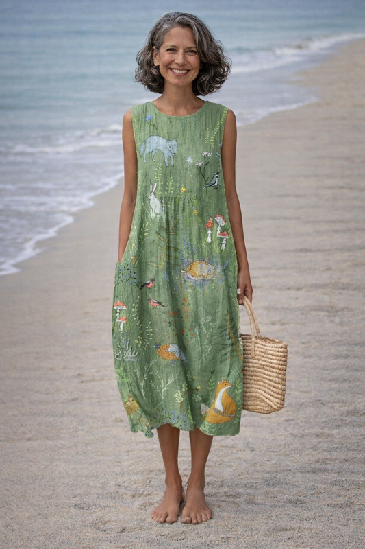 Esperanza | Vestido midi de estilo bosque