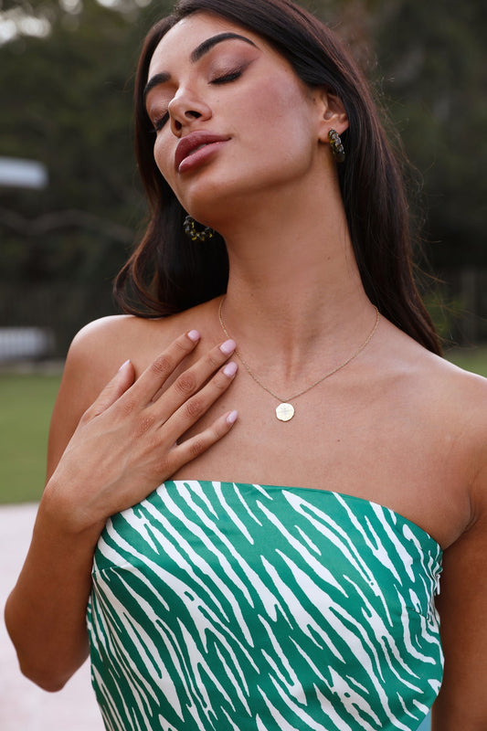Collar de vía guiada chapado en oro de 18 quilates