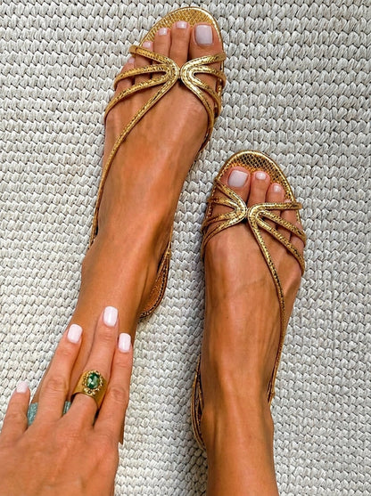 Sandalias doradas Velora