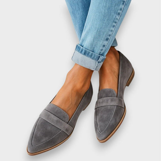 Gema | Mocasín gris de ante
