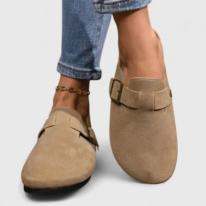 Cristina | Mocasín beige de confort con tira decorativa