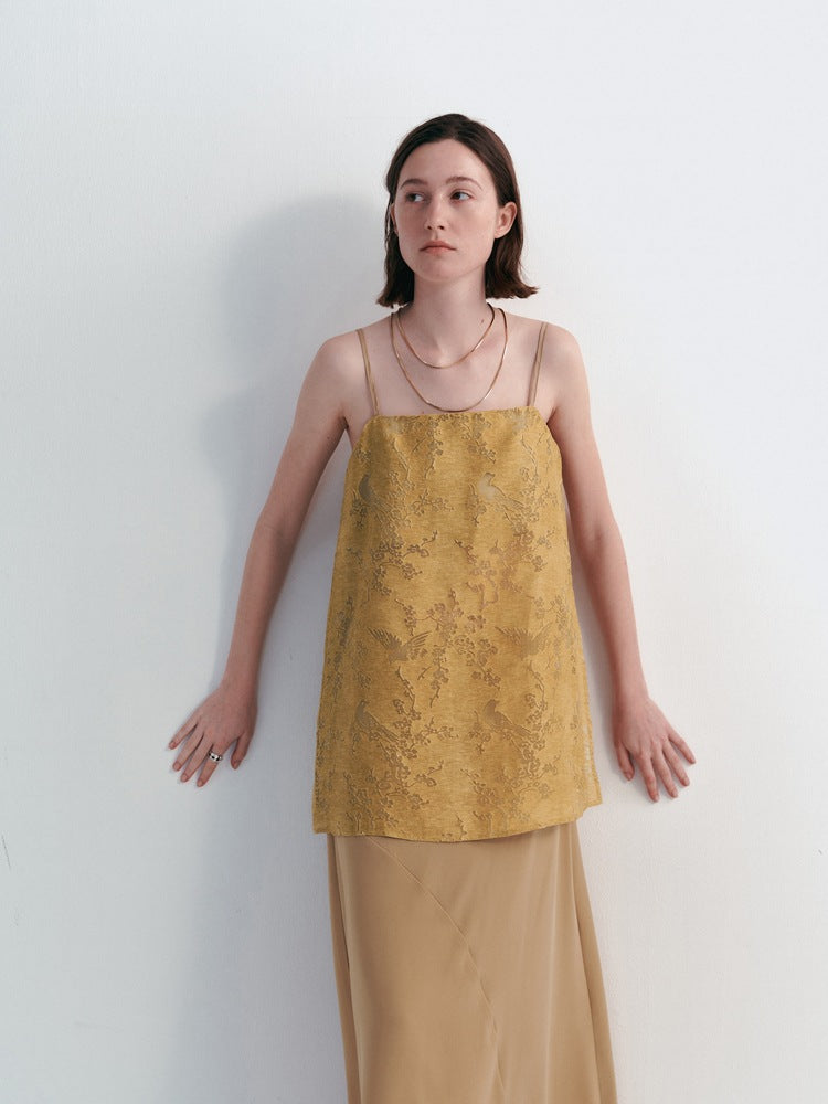 Top camisola bordado ahuecado