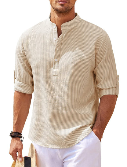 Victor™ | Camisa de manga 3/4 sofisticada para un estilo sin esfuerzo