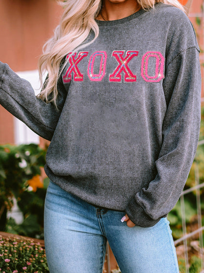 Jersey de canalé con parche XOXO