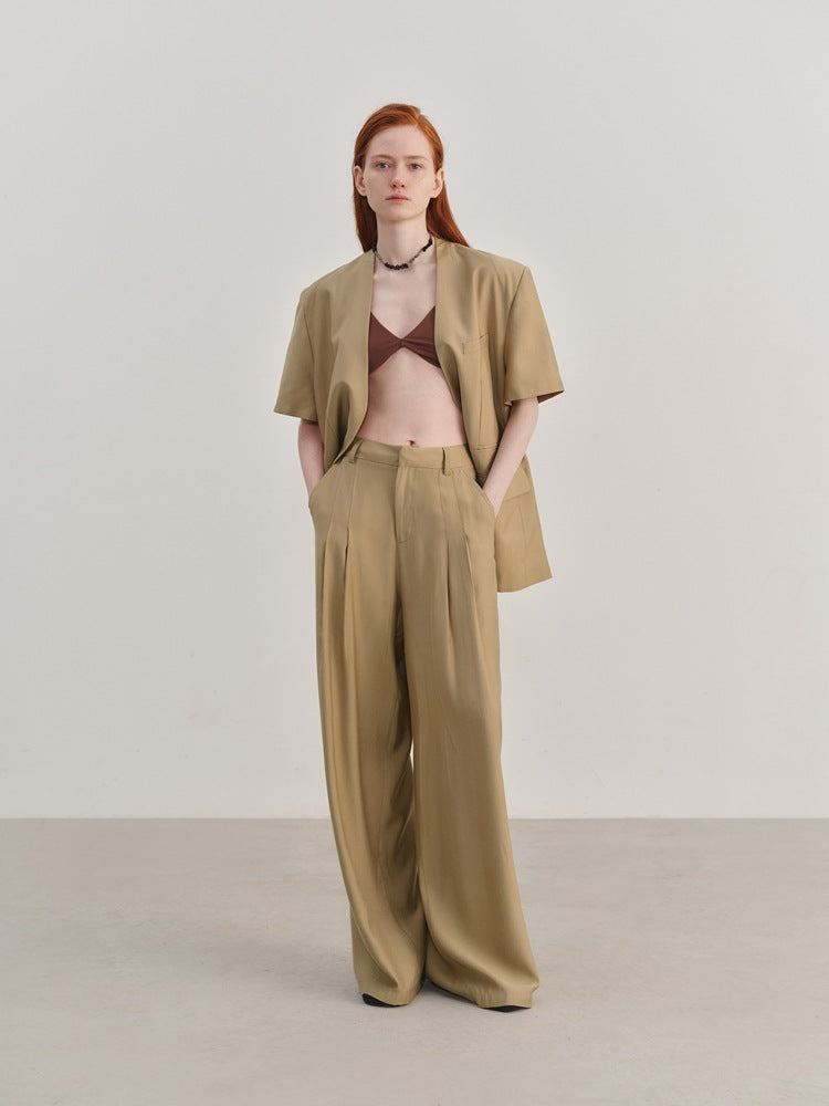 Pantalón Relaxed Fit Plisado