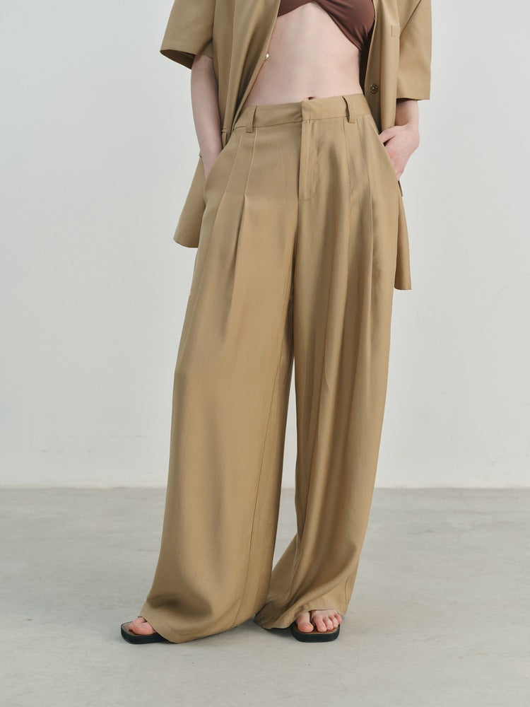 Pantalón Relaxed Fit Plisado