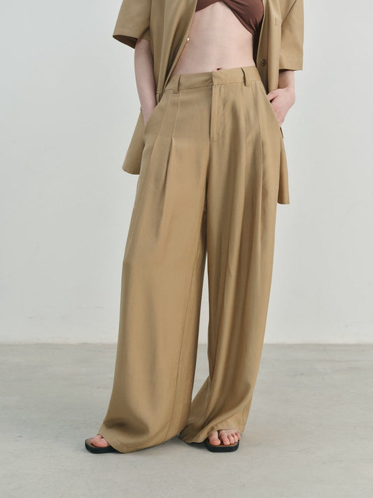 Pantalón Relaxed Fit Plisado