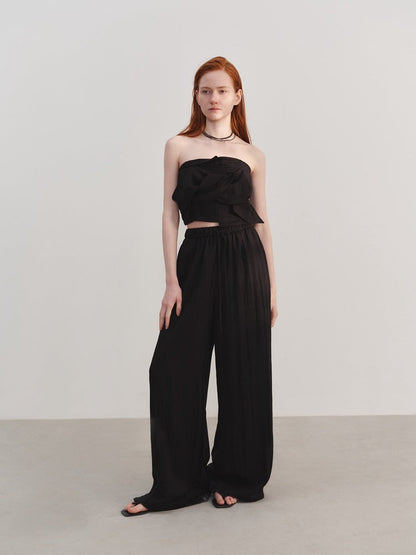 Top de tencel con hombros descubiertos