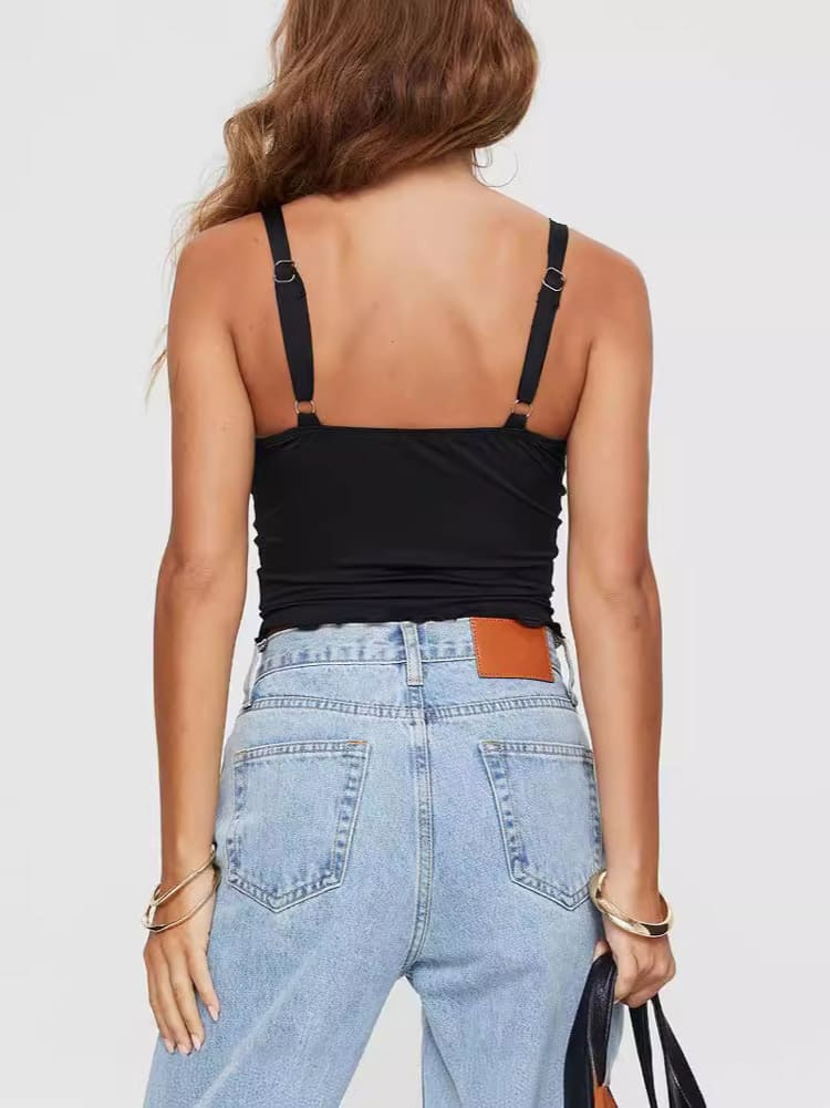 Top corto más gris