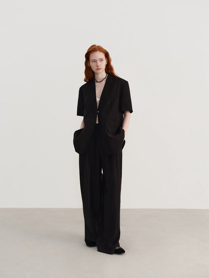 Pantalón Relaxed Fit Plisado