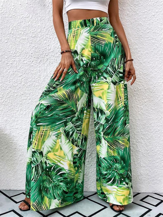 Pantalones anchos florales