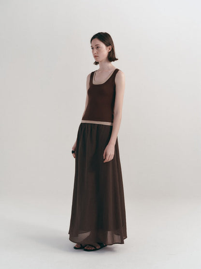 Camiseta sin mangas ajustada informal de estilo coreano
