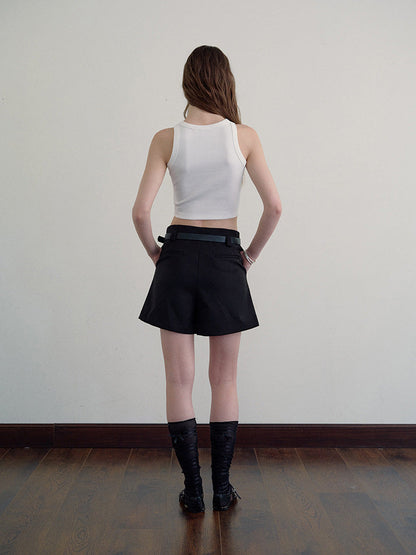 Pantalones cortos tipo blazer informales ajustados