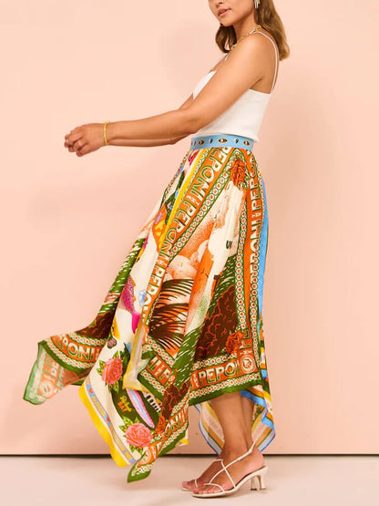 Falda irregular versátil de moda casual única