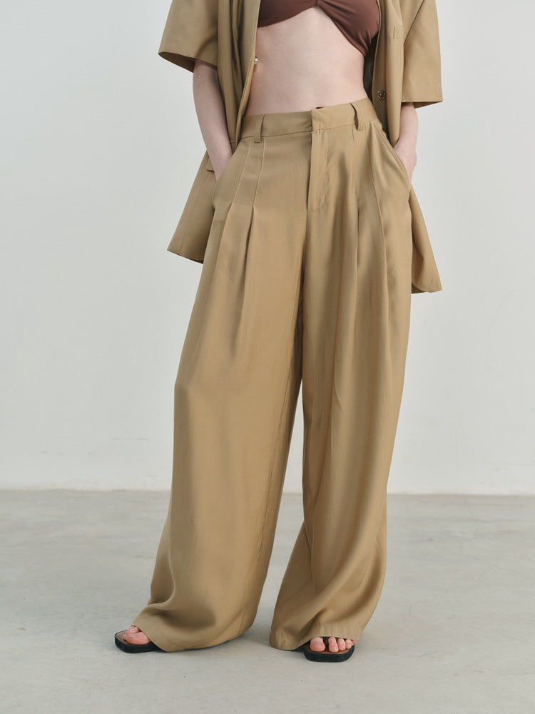 Pantalón Relaxed Fit Plisado
