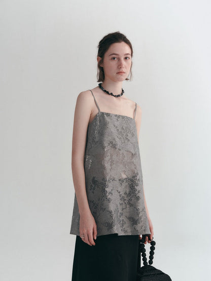 Top camisola bordado ahuecado
