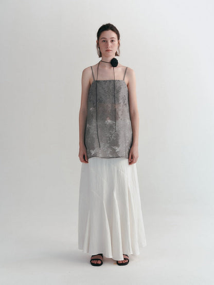 Top camisola bordado ahuecado