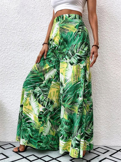 Pantalones anchos florales
