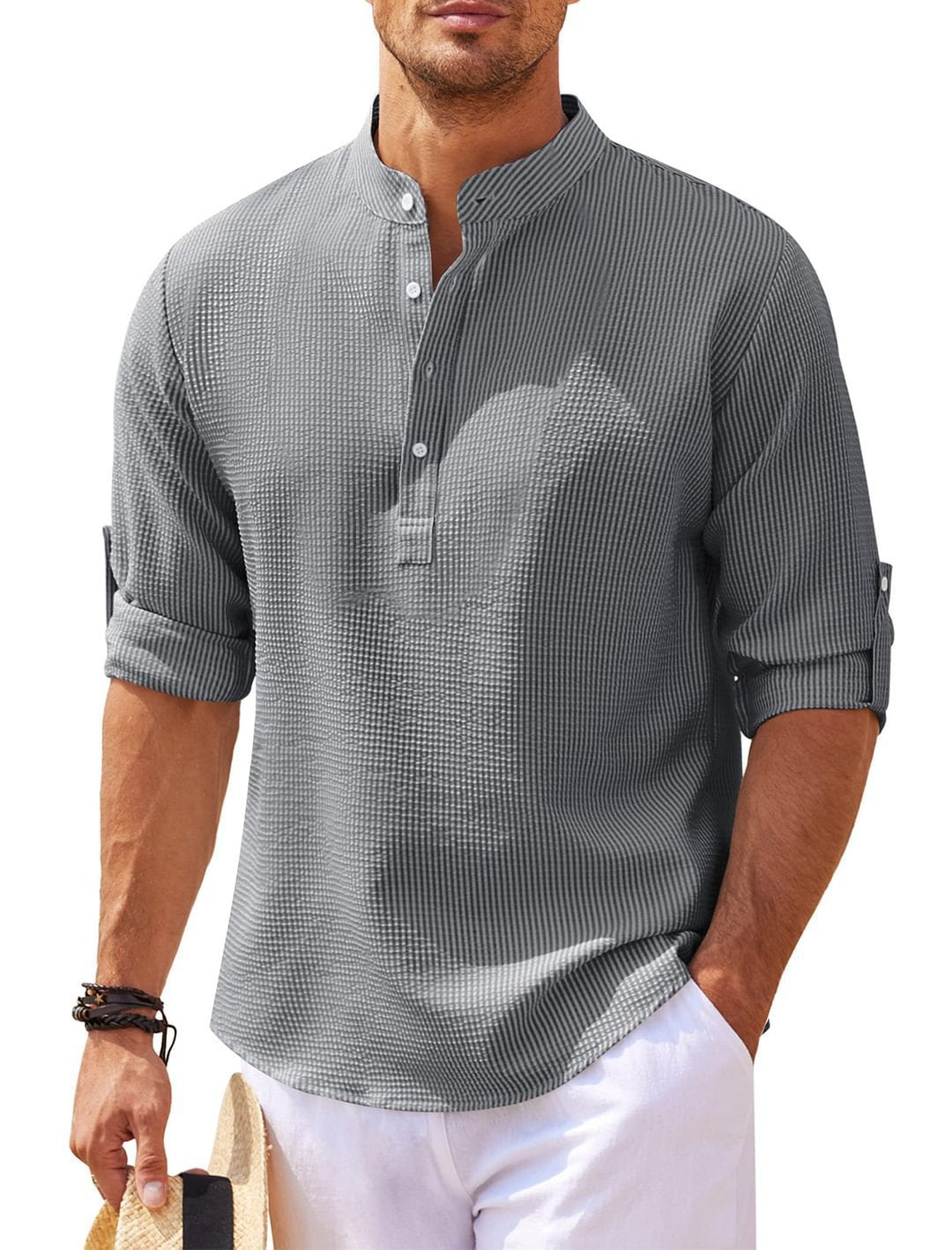 Victor™ | Camisa de manga 3/4 sofisticada para un estilo sin esfuerzo