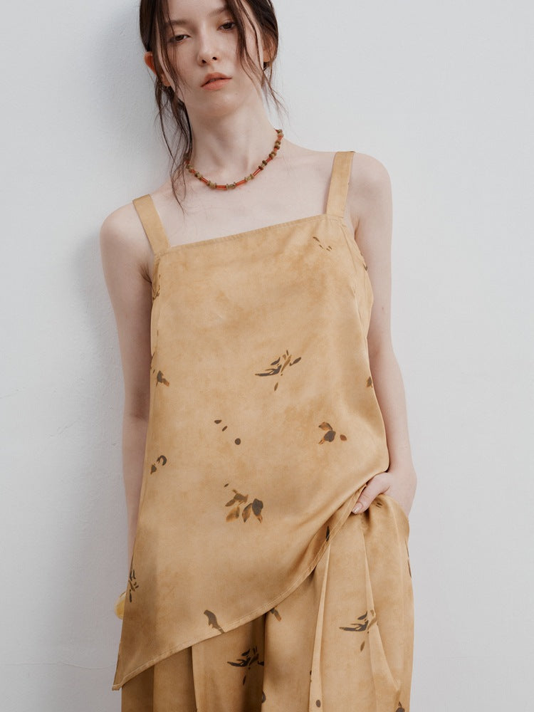 Camiseta sin mangas con estampado de tirantes