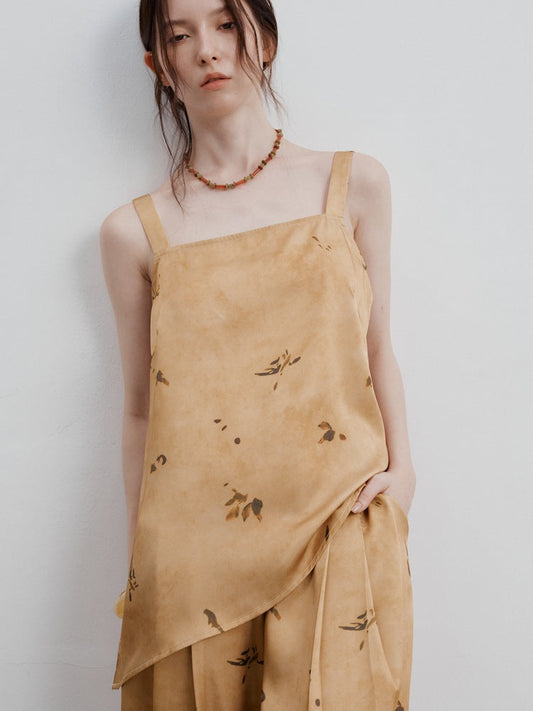 Camiseta sin mangas con estampado de tirantes
