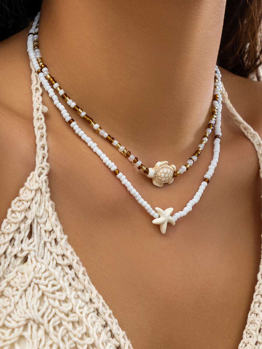 Collar de concha de estrella de mar de playa
