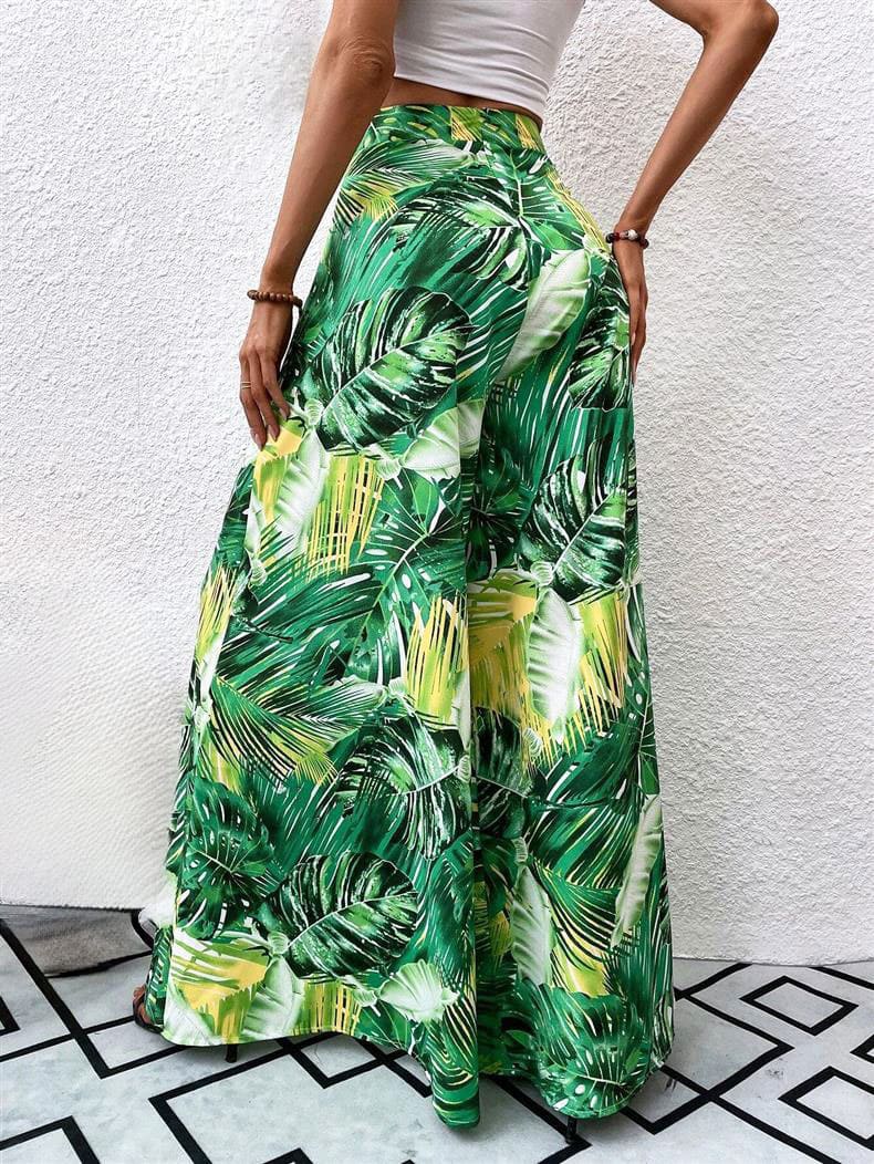 Pantalones anchos florales