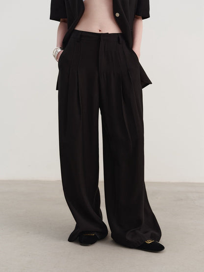 Pantalón Relaxed Fit Plisado