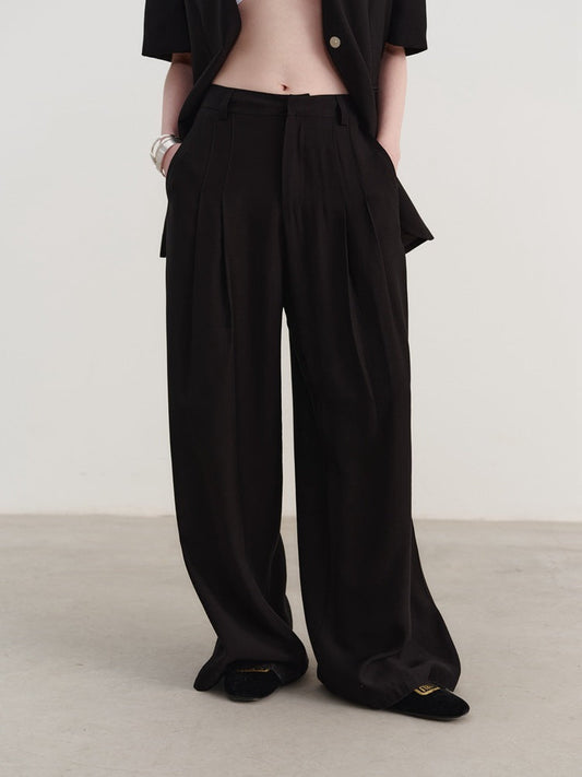 Pantalón Relaxed Fit Plisado