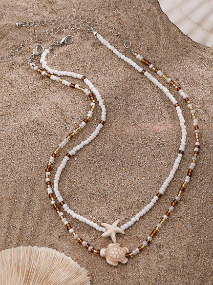 Collar de concha de estrella de mar de playa