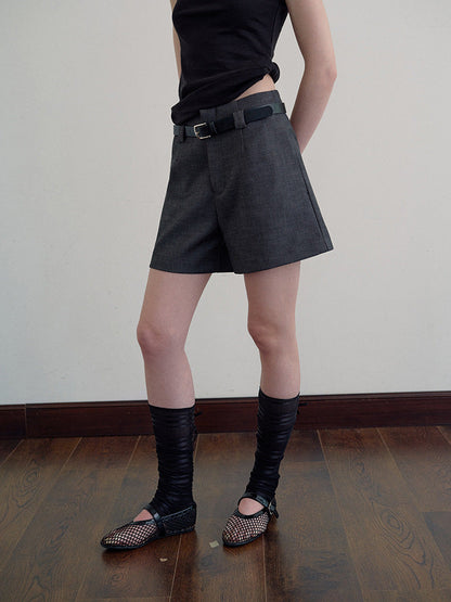 Pantalones cortos tipo blazer informales ajustados