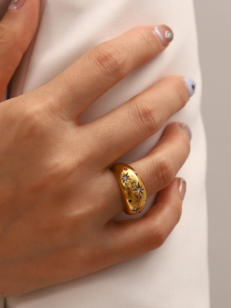 Anillo Cúpula Noche Estrellada