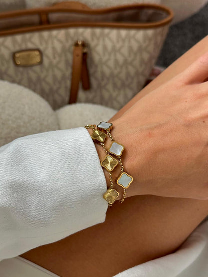Pulsera trébol estilo Céline