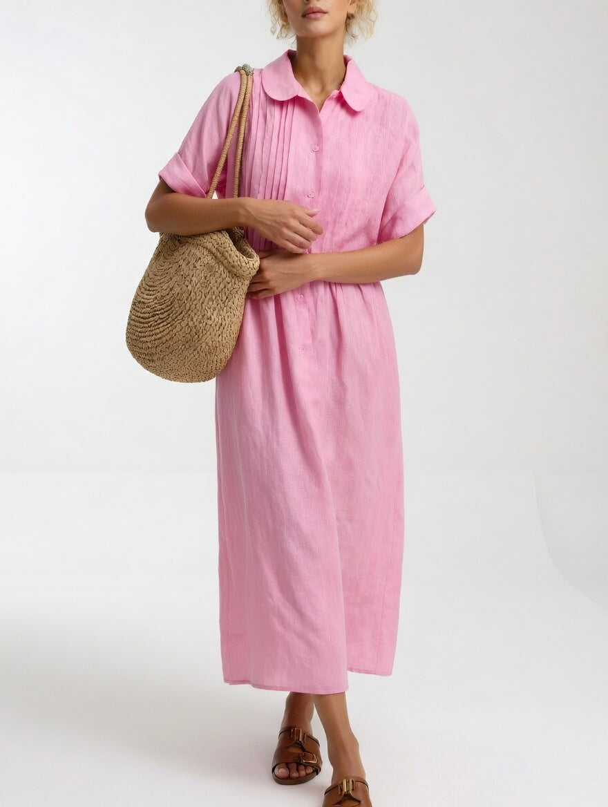 Lysandra™ Vestido Camisero de Verano Fluido – Estilo Fresco y Versátil