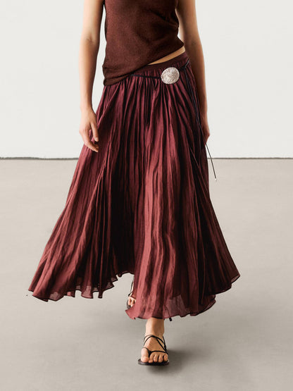 Conjunto de suéter y falda de mezcla de mohair de gran tamaño