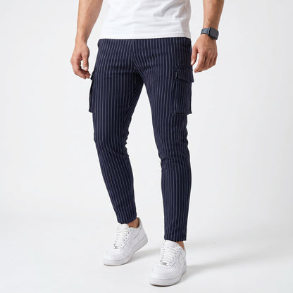 Vittorio Pantalones Slim Fit - Azul oscuro