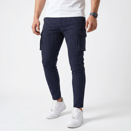 Vittorio Pantalones Slim Fit - Azul oscuro