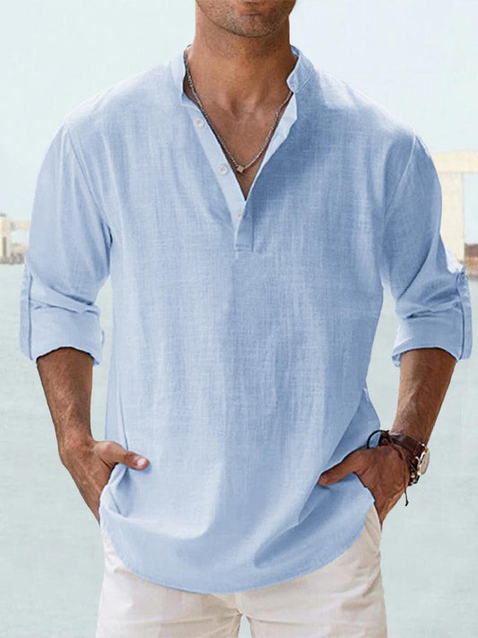 Mateo™ Camisa de lino fresco y transpirable para hombre – ligera, cómoda y con estilo