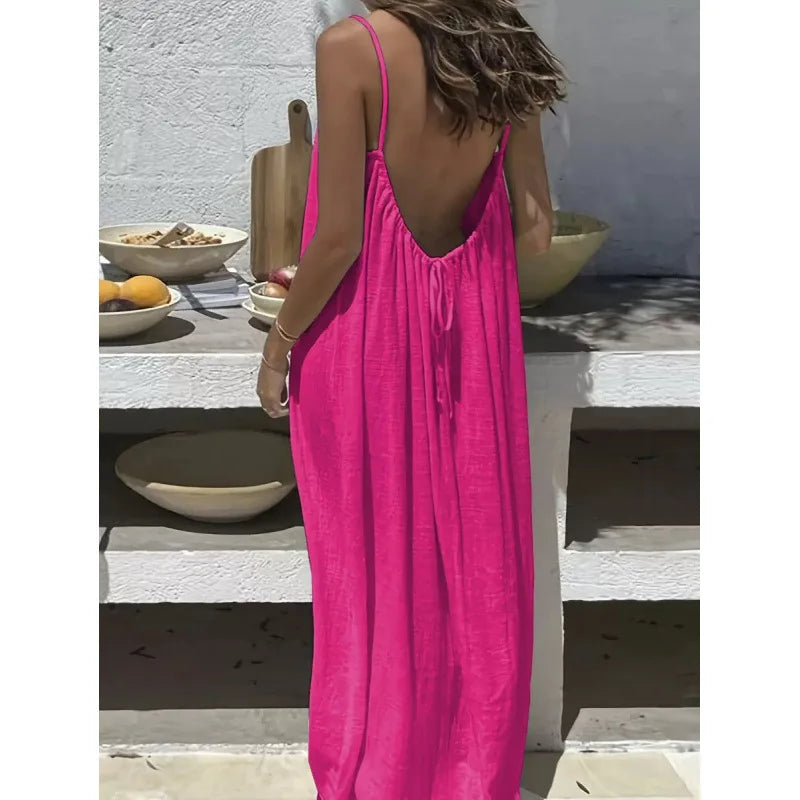 Vestido Mini Holgado con Detalles Calados