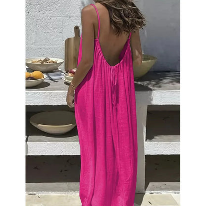 Vestido Mini Holgado con Detalles Calados