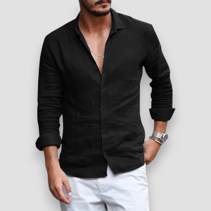 Fran™ Camisa de lino transpirable — comodidad fresca y ligera