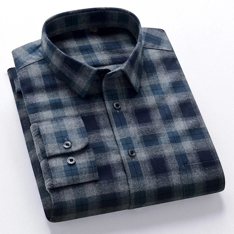 Pedro™ Camisa de algodón puro — 100% algodón, suave y transpirable, esencial para el día a día