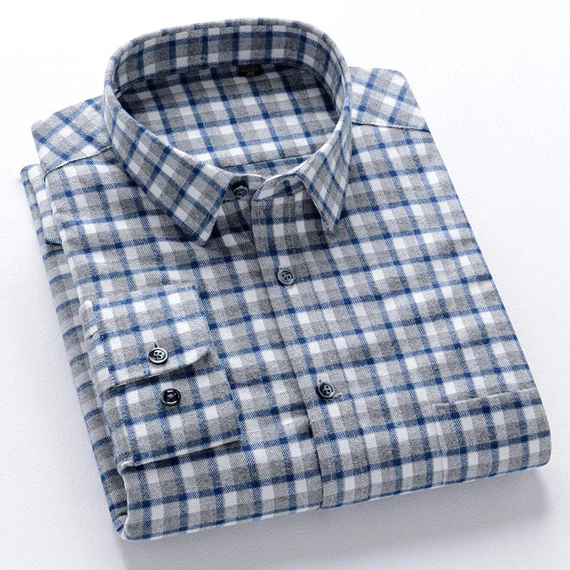 Pedro™ Camisa de algodón puro — 100% algodón, suave y transpirable, esencial para el día a día